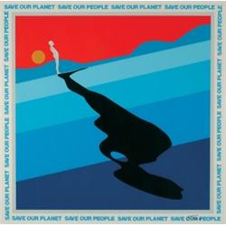 Trova, SAVE OUR PLANET, a poster sponsored by Olivetti in 1971. Framed., 33" x 33" - 83.8 x 8...