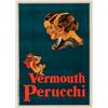 Image 1 : Vermouth Perucchi, An original vintage lithograph poster. Printed by Ortega circa 1925. A red w...