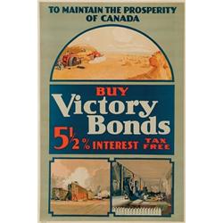 Canadian Victory Bonds / L'emprunt de la Victoire, Two posters sold together. Printed in Canada...