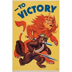 Willcox, D., TO VICTORY, a colour lithograph poster, "Issued by the Director of Information Und...