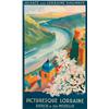 Image 1 : Alsace and Lorraine Railways, PICTURESQUE LORRAINE SIERCK & THE MOSELLE, a colour lithograph po...