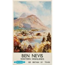 British Railways, BEN NEVIS WESTERN HIGHLANDS, a colour poster by British Railways to "See Brit...