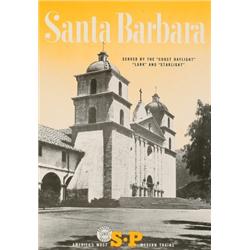 Southern Pacific Lines, SANTA BARBARA, poster for Southern Pacific Lines announcing,  Santa Bar...