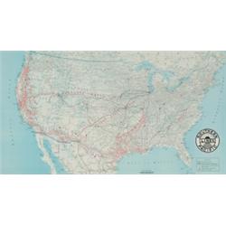 Southern Pacific Lines, A poster for the Southern Pacific Lines being a map of the United State...