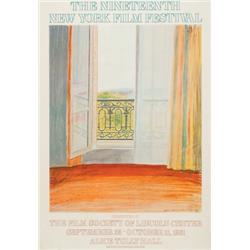 The 19th New York Film Festival, A colour poster for the Nineteenth New York Film Festival in 1...