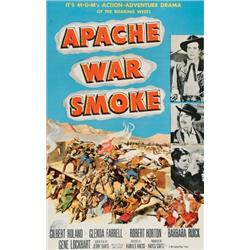 Apache War Smoke, 1952, Metro Goldwyn Mayer (U.S.). Folded. Condition B- with, minimal paper...