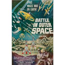 Battle in Outer Space, 1960, Columbia Pictures (U.S.). Folded. Condition B- with cellophane tap...