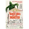 Image 1 : The Beach Girls and the Monster, 1965, US Films (U.S.). On linen. Condition B-., 41" x 27" -...