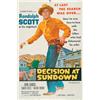 Image 1 : Decision at Sundown, 1957, Columbia Pictures (U.S.). Folded. Condition C with paper loss at mar...