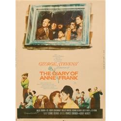 The Diary of Anne Frank, 1959, 20th Century Fox (U.S.). Rolled. Condition C with reinforced pap...