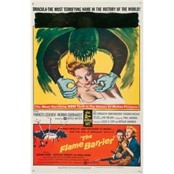 Dracula / The Flame Barrier, 1958, United Artists double -bill, (U.S.). Folded. Condition A-....