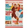 Image 1 : High Time, 1960, 20th Century Fox (U.S.). Features, "Bing's a Campus Queen." Folded. Condition...