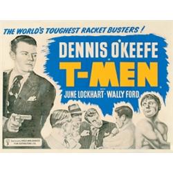 T-Men, 1949, Anglo Amalgamated Films (British Quad). On linen., Condition C+., 30" x 40" -...