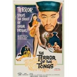 The Terror of the Tongs, 1961, Columbia Pictures (U.S.). Folded. Condition A-., 27" x 41" - 6...