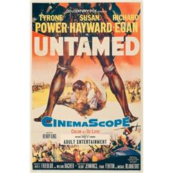 Untamed, 1955, 20th Century Fox (U.S.). Folded. Condition C with minor paper loss at folds and...