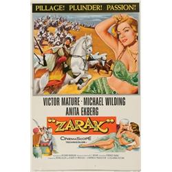 Zarak, 1956, Columbia Pictures (U.S.). Folded. Condition B., 41" x 27" - 104.1 x 68.6 cm., ...