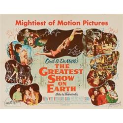 The Greatest Show on Earth, 1952, Paramount Pictures (U.S.) Folded. Condition B. Autographed by...