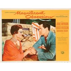 [Autographed Lobby Cards], A group of 7 lobby cards autographed by various stars including: Joa...