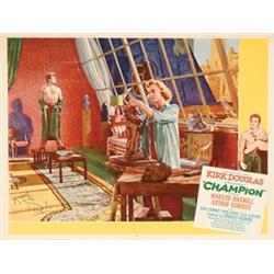 [Autographed Lobby Cards], A group of 8 lobby cards autographed by various stars including: Kir...
