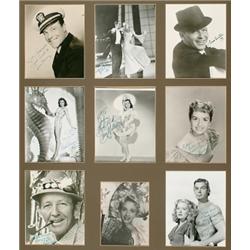 [Autographed, Photographs], A group of 9 inscribed and signed 8 by 10 inch photographs of var...