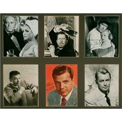 [Hollywood Actor Autographed Photographs], A group of 6 autographed photographs including: Alan...