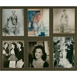 [Hollywood Actresses Autographed Photographs], A group of 6 autographed photographs including:...