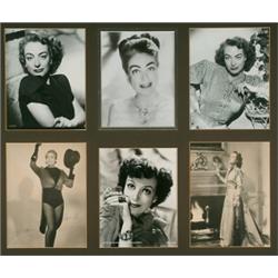 [Joan Crawford Autographed Photographs], A group of 6 Joan Crawford photographs 3 of which are...