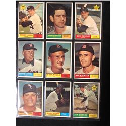 1961 TOPPS BASEBALL CARD LOT