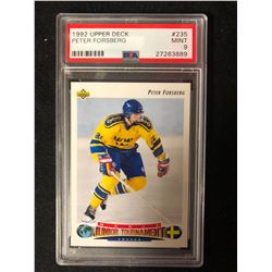 1992 UPPER DECK #235 PETER FORSBERG (MINT 9) PSA GRADED