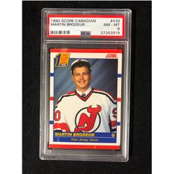 1990 SCORE CANADIAN #439 MARTIN BRODEUR (NM-MT 8) PSA