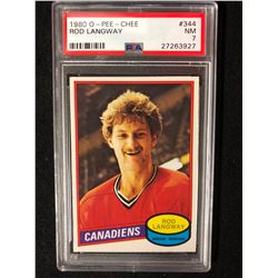 1980 O-PEE-CHEE #344 ROD LANGWAY (NM 7) PSA GRADED