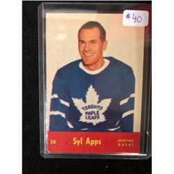 1955-56 PARKHURST NHL HOCKEY CARD #28 SYL APPS