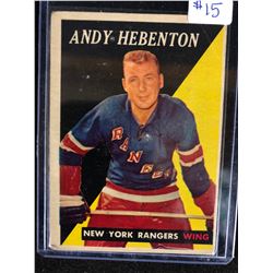 1958-59 Topps #46 Hockey Card Andy Hebenton