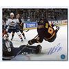Image 1 : Pavel Bure Vancouver Canucks Autographed Diving Goal 8x10 Photo (AJ SPORTS)