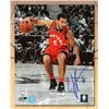 Image 1 : Cory Joseph Toronto Raptors Autographed Basketball Spotlight 8x10 Photo (AJ SPORTS)