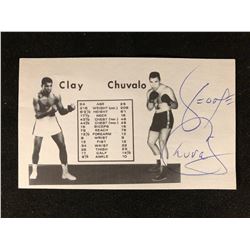 GEORGE CHUVALO SIGNED INDEX CARD