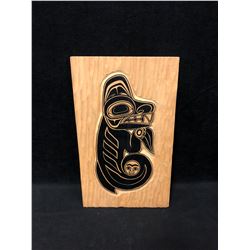 NATIVE WOODEN WALL PLAQUE (7" X 12")