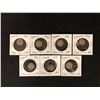 Image 1 : LOT OF SILVER THREE PENCE AND CANADIAN 5 CENTS 1919-1941