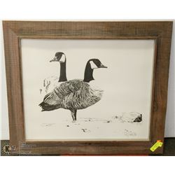 KELLY VOLLRATH 154/500 SIGNED FRAMED PEN SKETCH.