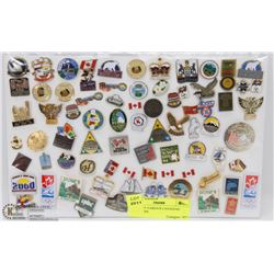 LOT OF 75 VARIOUS CANADIAN LAPEL PINS