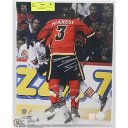 CALGARY FLAMES DION PHANEUF SIGNED 11X14 PHOTO