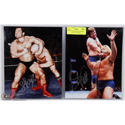 WWE SUPERSTARS IRON SHEIK & GREG VALENTINE SIGNED