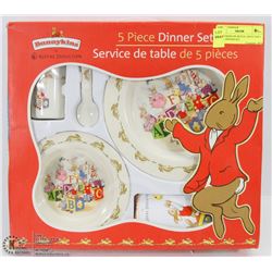 BUNNYKINS BY ROYAL DOULTON 5 PIECE DINNER SET