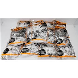 LOT OF 13 INDOOR/ OUTDOOR SPIDER WEB DECORATIONS