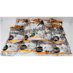 LOT OF 13 INDOOR/ OUTDOOR SPIDER WEB DECORATIONS