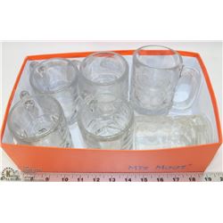 BOX OF 6 VINTAGE ETCHED A&W MUGS