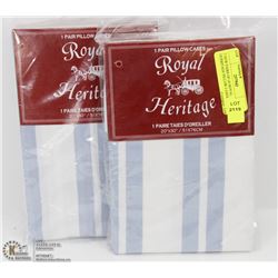 2 NEW PAIRS OF (4) ROYAL HERITAGE PILLOW CASES