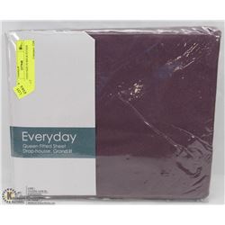 NEW QUEEN SIZE PURPLE FITTED SHEET