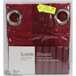 NEW SUEDE STRIPED DRAPERY PANEL 55 X 96
