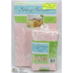 NEW SPRING BLOSSOMS DAMASK TABLE CLOTH & MATCHING